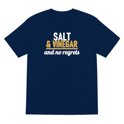 Salt And Vinegar And No Regrets Funny Food T-Shirt & Sweatshirt T-Shirt in Navy