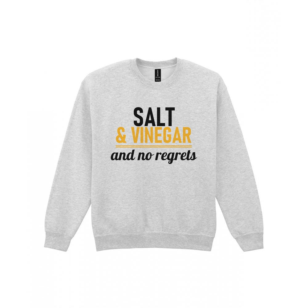 Salt And Vinegar And No Regrets Funny Food T-Shirt & Sweatshirt Sweatshirt in Sport Grey