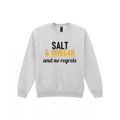Salt And Vinegar And No Regrets Funny Food T-Shirt & Sweatshirt Sweatshirt in Sport Grey