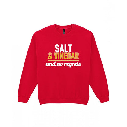 Salt And Vinegar And No Regrets Funny Food T-Shirt & Sweatshirt Sweatshirt in Red