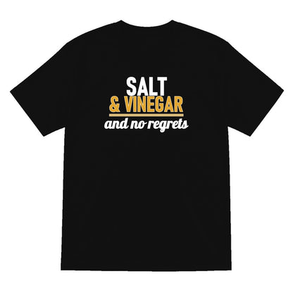 Salt And Vinegar And No Regrets Funny Food T-Shirt & Sweatshirt T-Shirt in Black