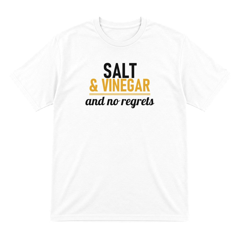 Salt And Vinegar And No Regrets Funny Food T-Shirt & Sweatshirt T-Shirt in White