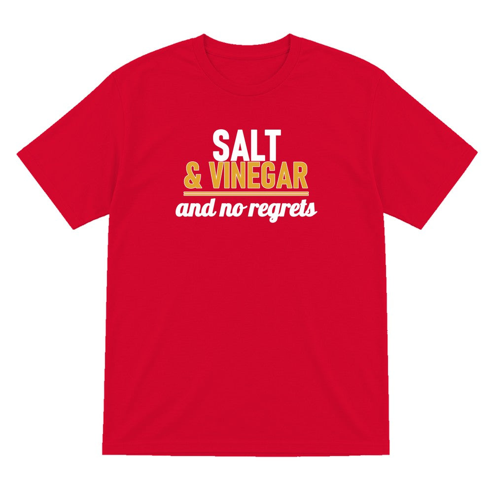 Salt And Vinegar And No Regrets Funny Food T-Shirt & Sweatshirt T-Shirt in Red
