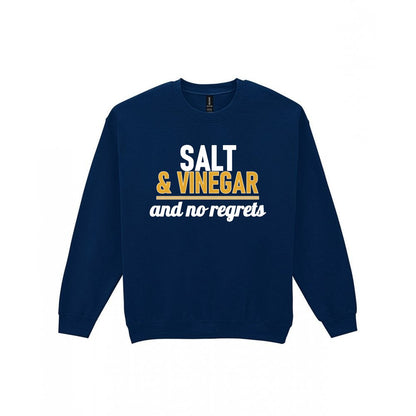 Salt And Vinegar And No Regrets Funny Food T-Shirt & Sweatshirt Sweatshirt in Navy