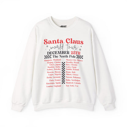 santa claus world tour christmas sweatshirt white sweatshirt Christmas gift idea