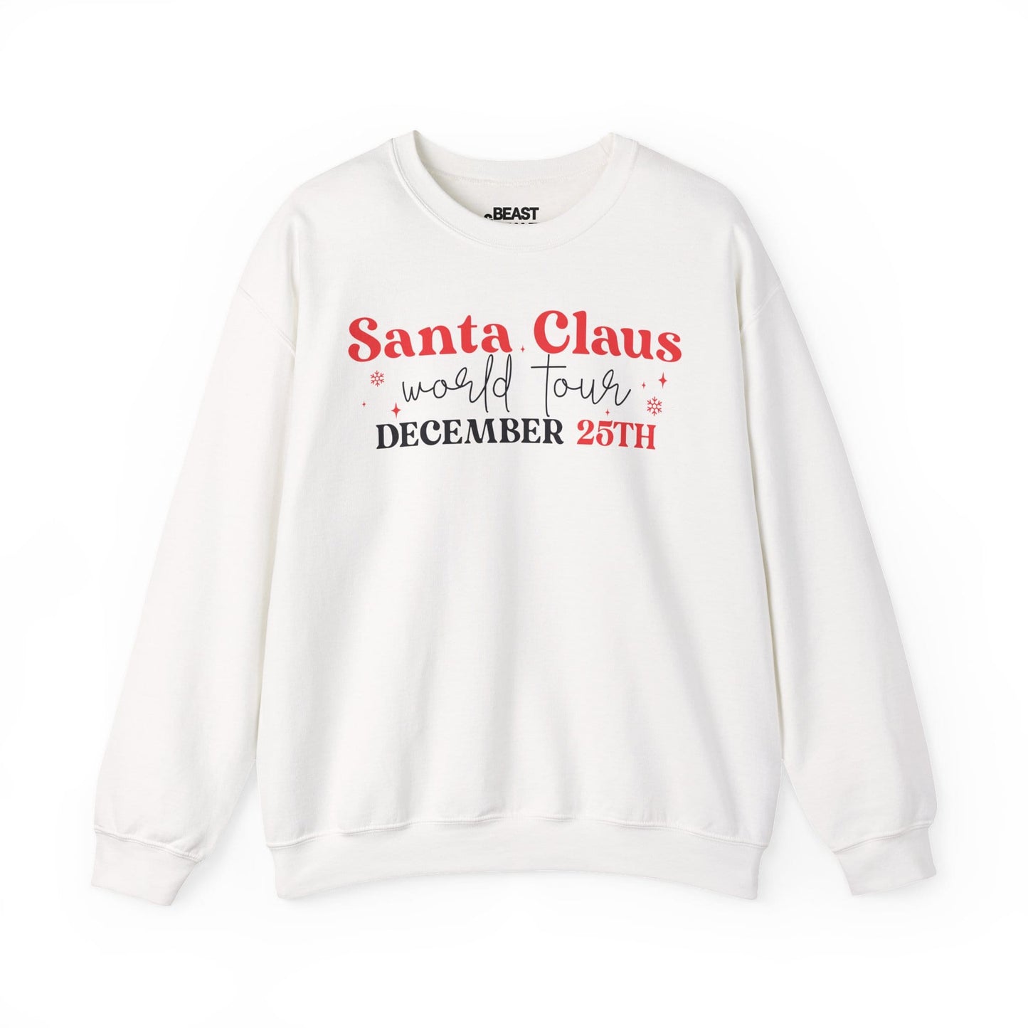 santa claus world tour december 25th sweatshirt white sweatshirt Christmas gift idea
