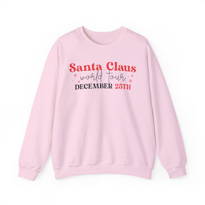sand sweatshirt with festive santa world tour graphic