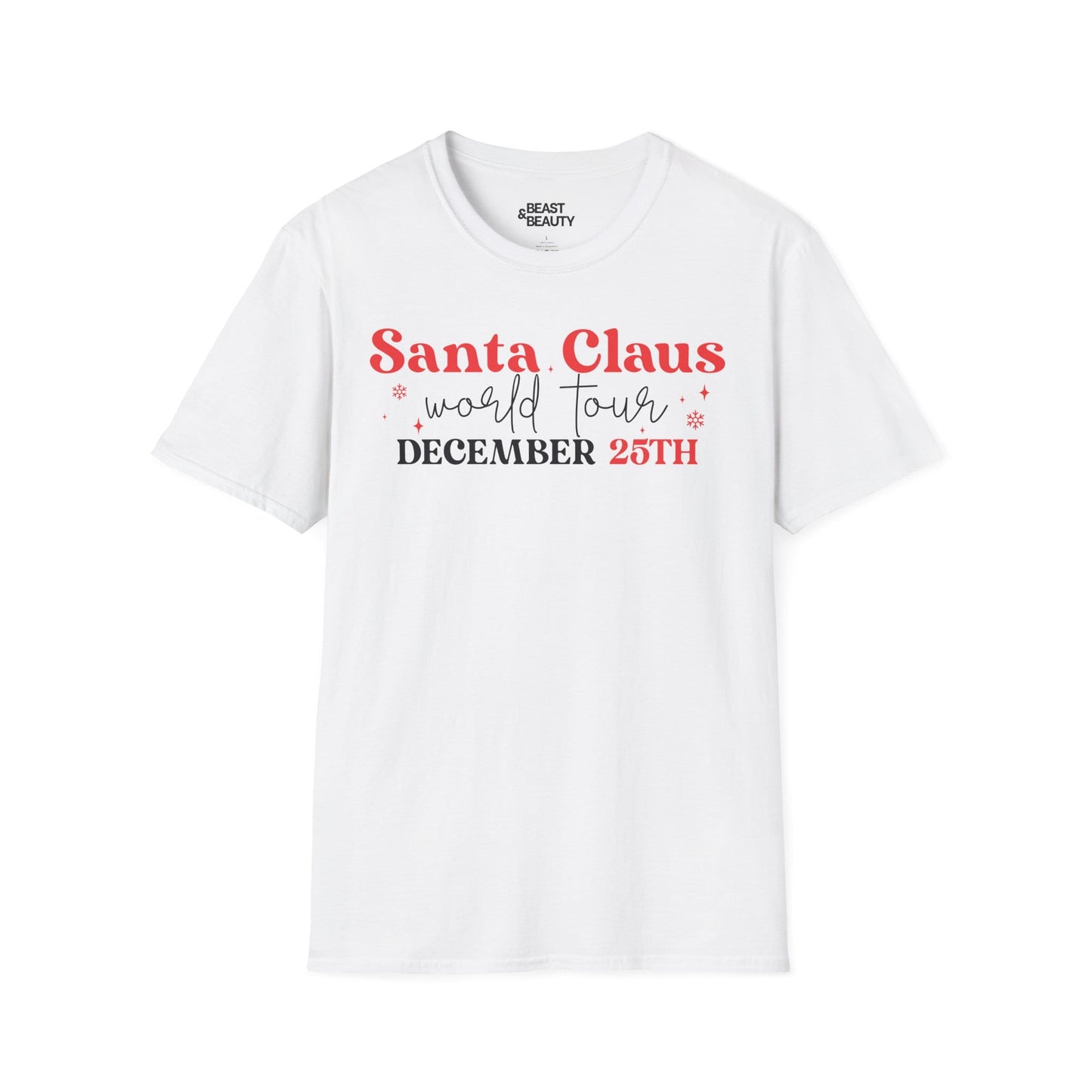 santa claus world tour december 25th t-shirt white t-shirt Christmas gift idea