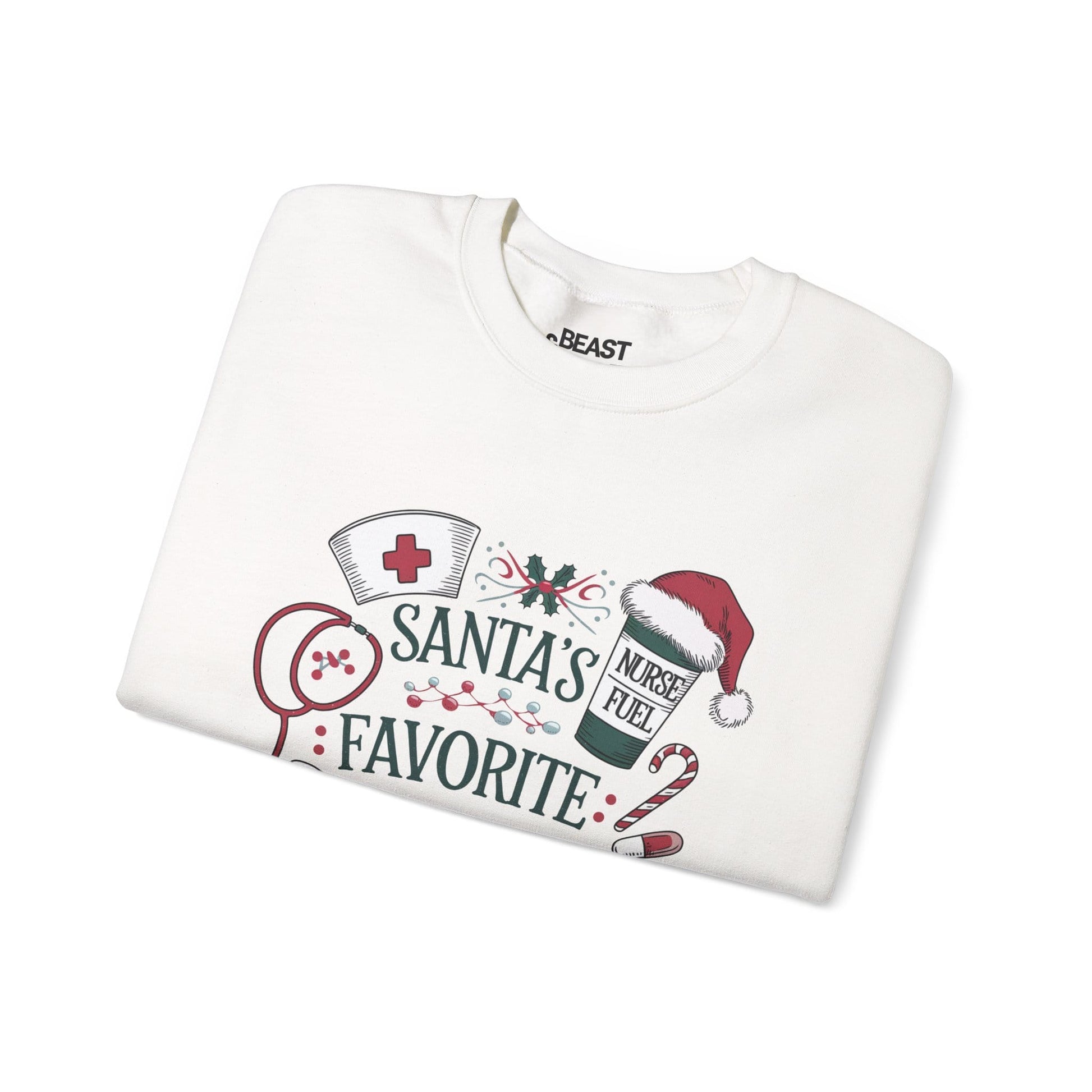 santa s favorite nurse christmas sweatshirt sweatshirt Christmas gift idea image 4