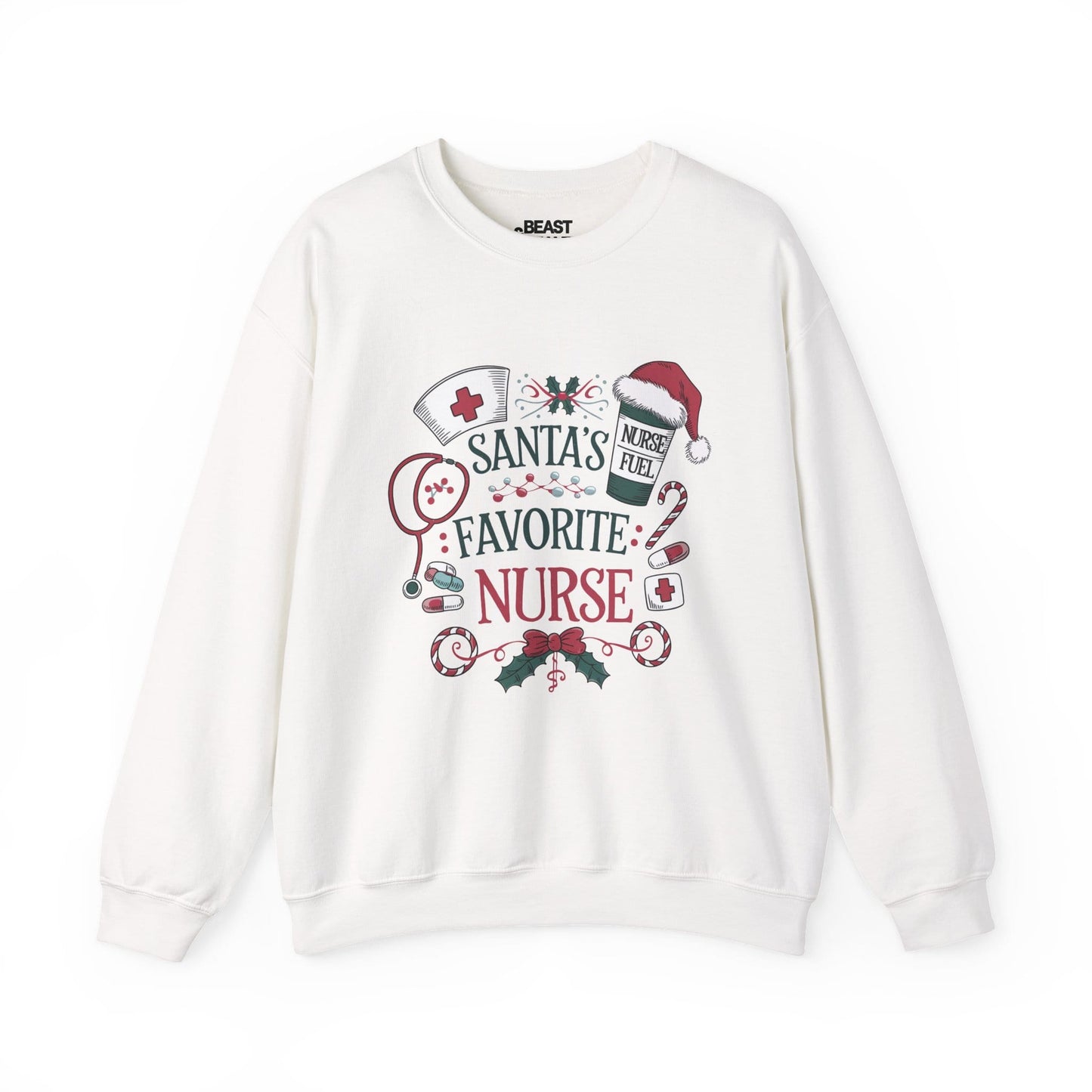 santa s favorite nurse christmas sweatshirt white sweatshirt Christmas gift idea
