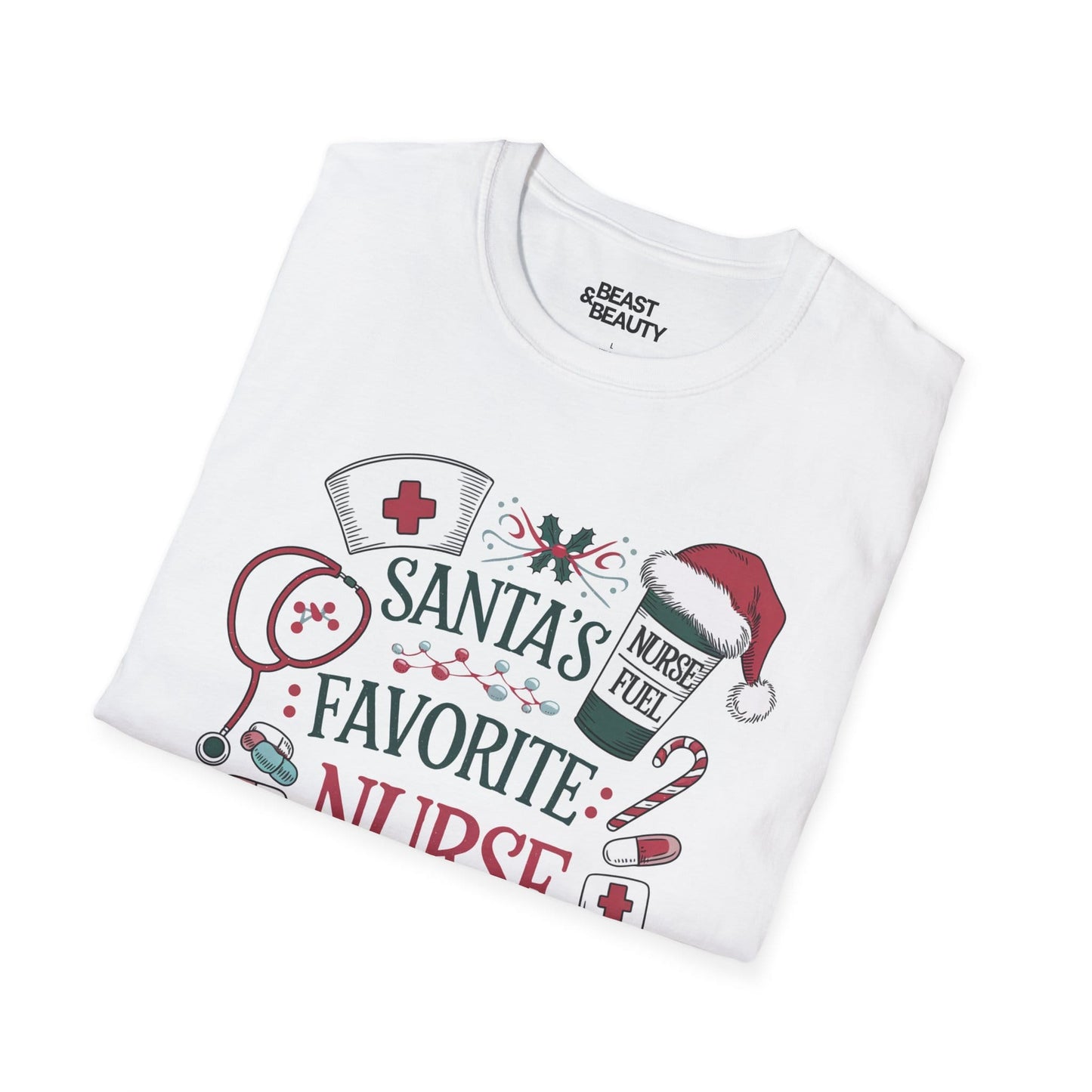 santa s favorite nurse christmas t-shirt t-shirt Christmas gift idea image 5