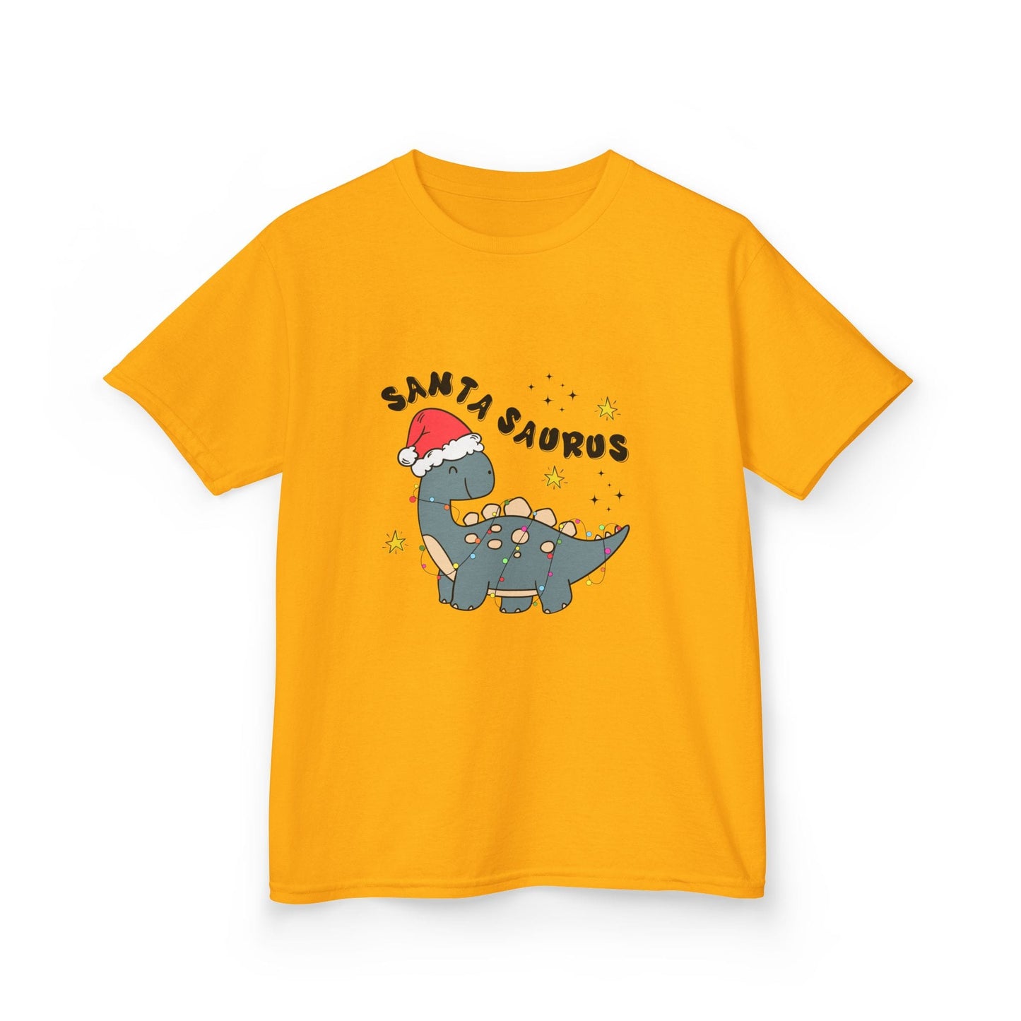 Santa Saurus Kids Christmas T-Shirt Gold / XS gift_idea unique_gift personalised_gift