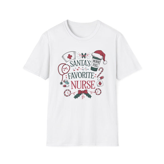 Santa's Favorite Nurse Christmas T-Shirt
