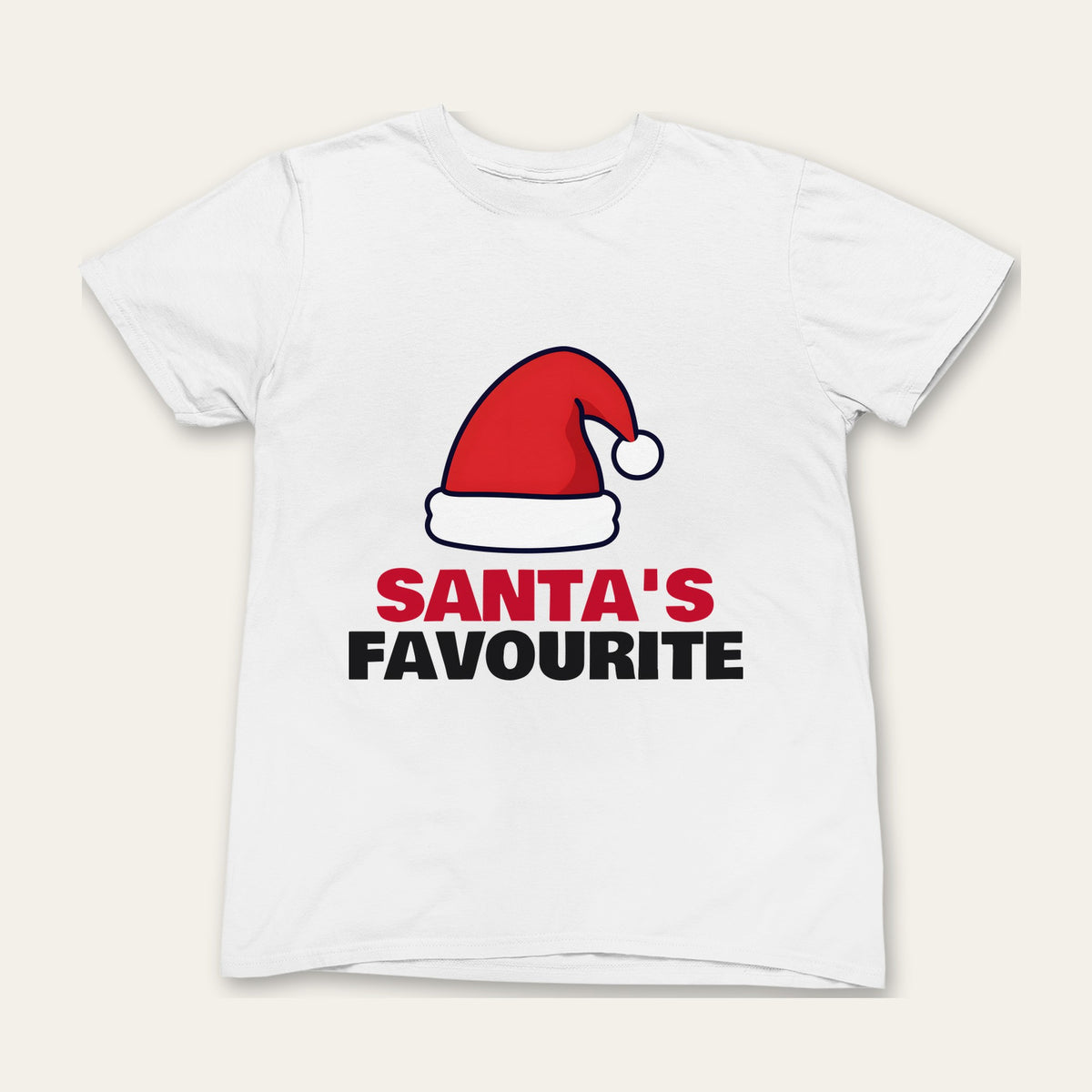 Santa's Favourite & Santa's Little Helper Christmas matching set grown-up t-shirt