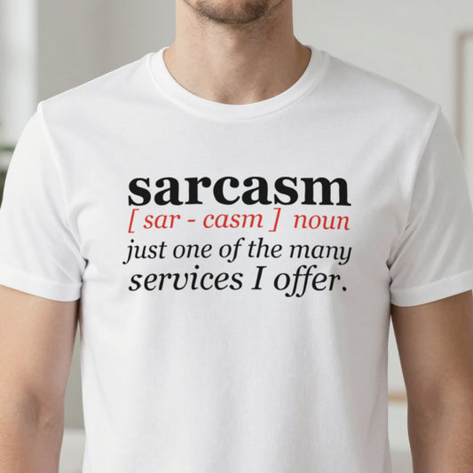 Sarcasm Definition Funny T-Shirt & Sweatshirt close-up