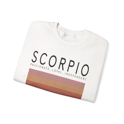 sand scorpio sweatshirt shown on model for fit and colour reference