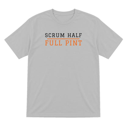 Scrum Half Full Pint Funny Rugby T-Shirt & Sweatshirt T-Shirt in Sport Grey