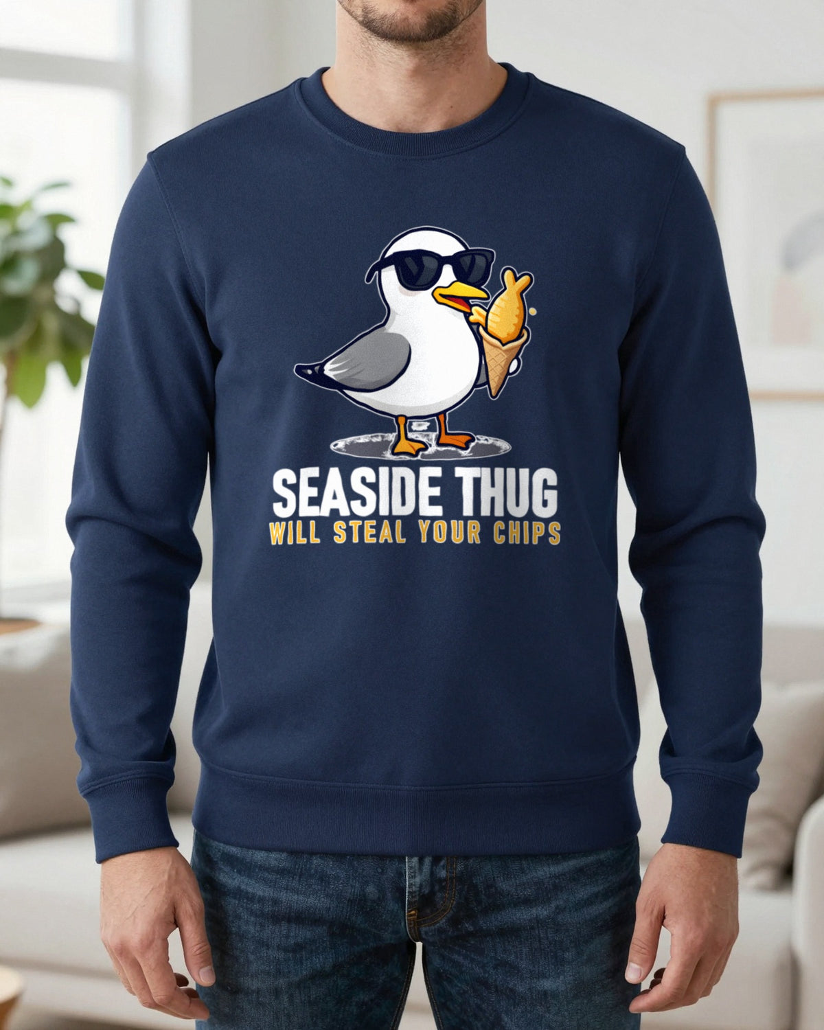 Seaside Thug Funny T-Shirt & Sweatshirt worn