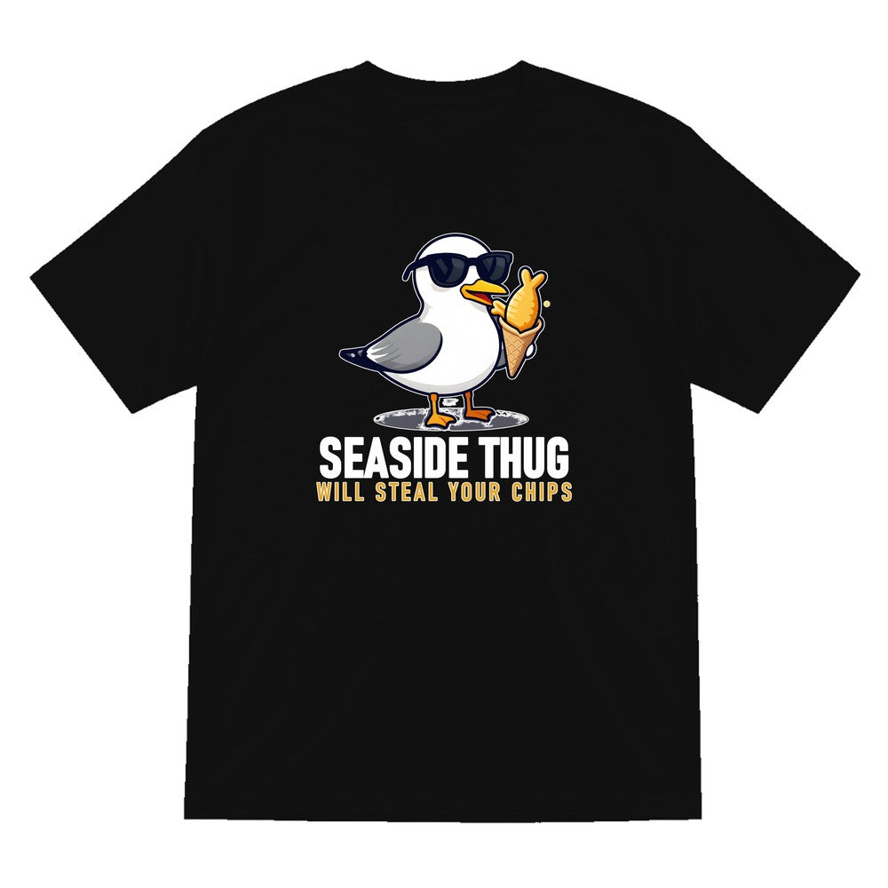 Seaside Thug Funny T-Shirt & Sweatshirt T-Shirt in Black