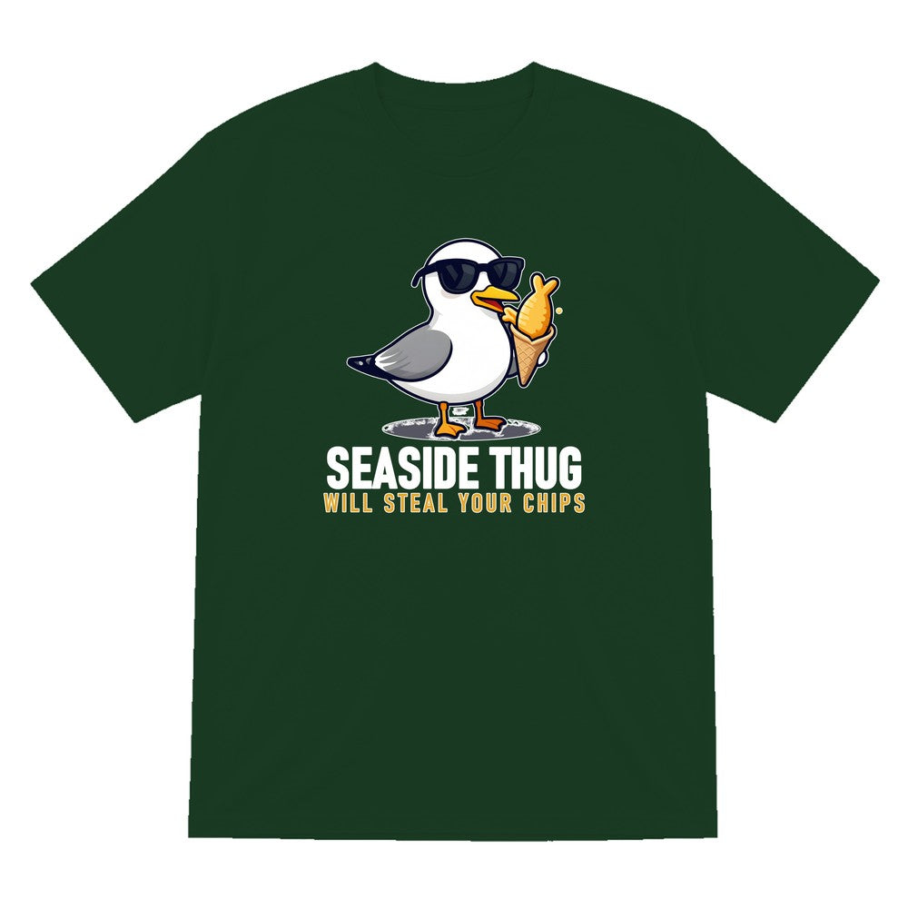 Seaside Thug Funny T-Shirt & Sweatshirt T-Shirt in Forest Green