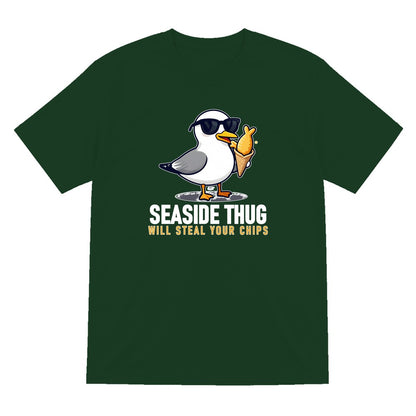 Seaside Thug Funny T-Shirt & Sweatshirt T-Shirt in Forest Green