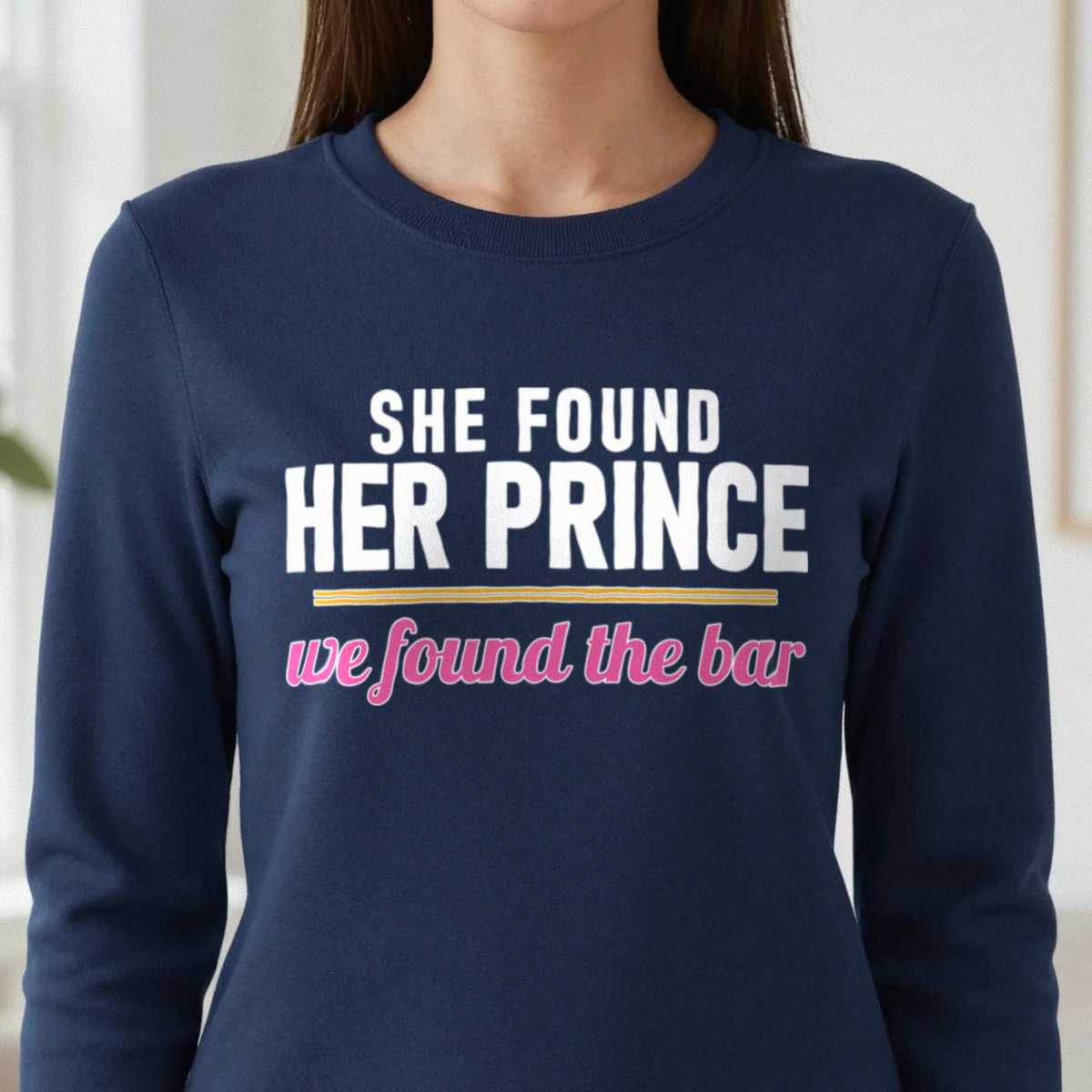 She Found Her Prince We Found The Bar Hen Do T-Shirt & Sweatshirt close-up