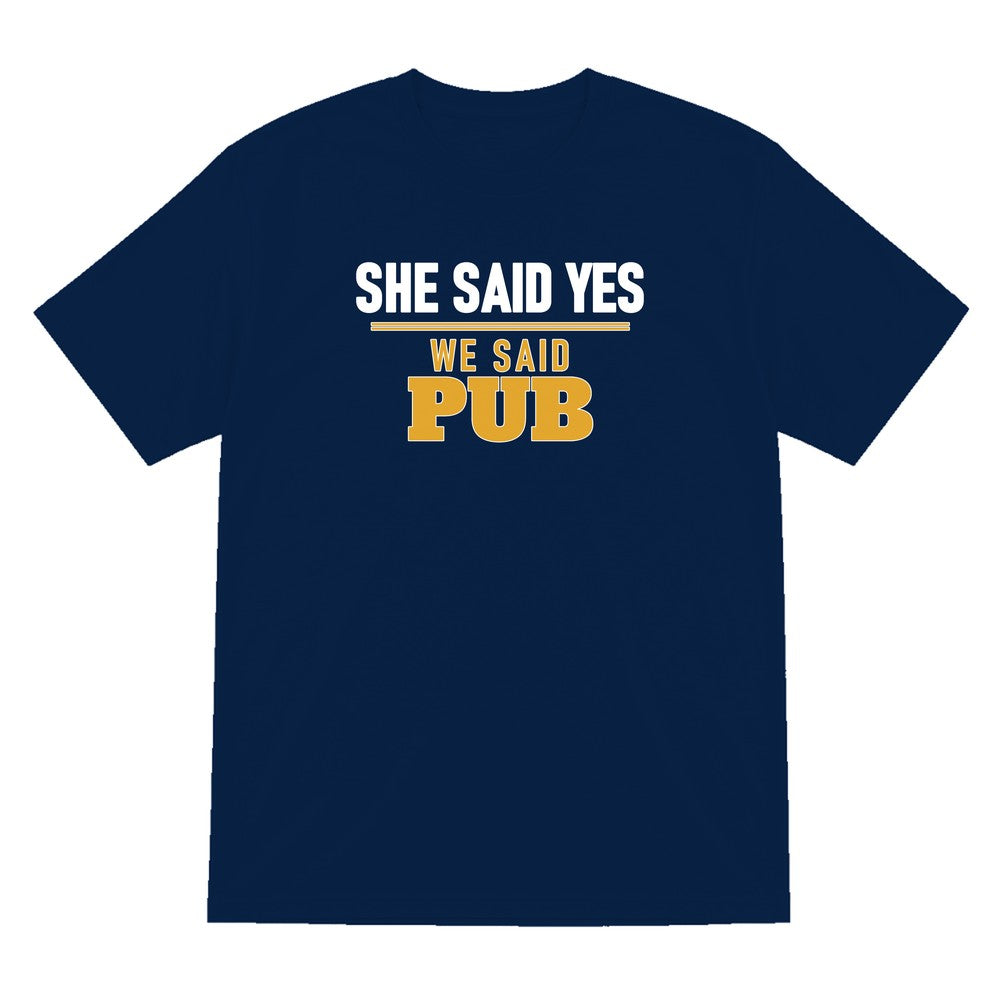 She Said Yes We Said Pub Stag Do T-Shirt & Sweatshirt T-Shirt in Navy