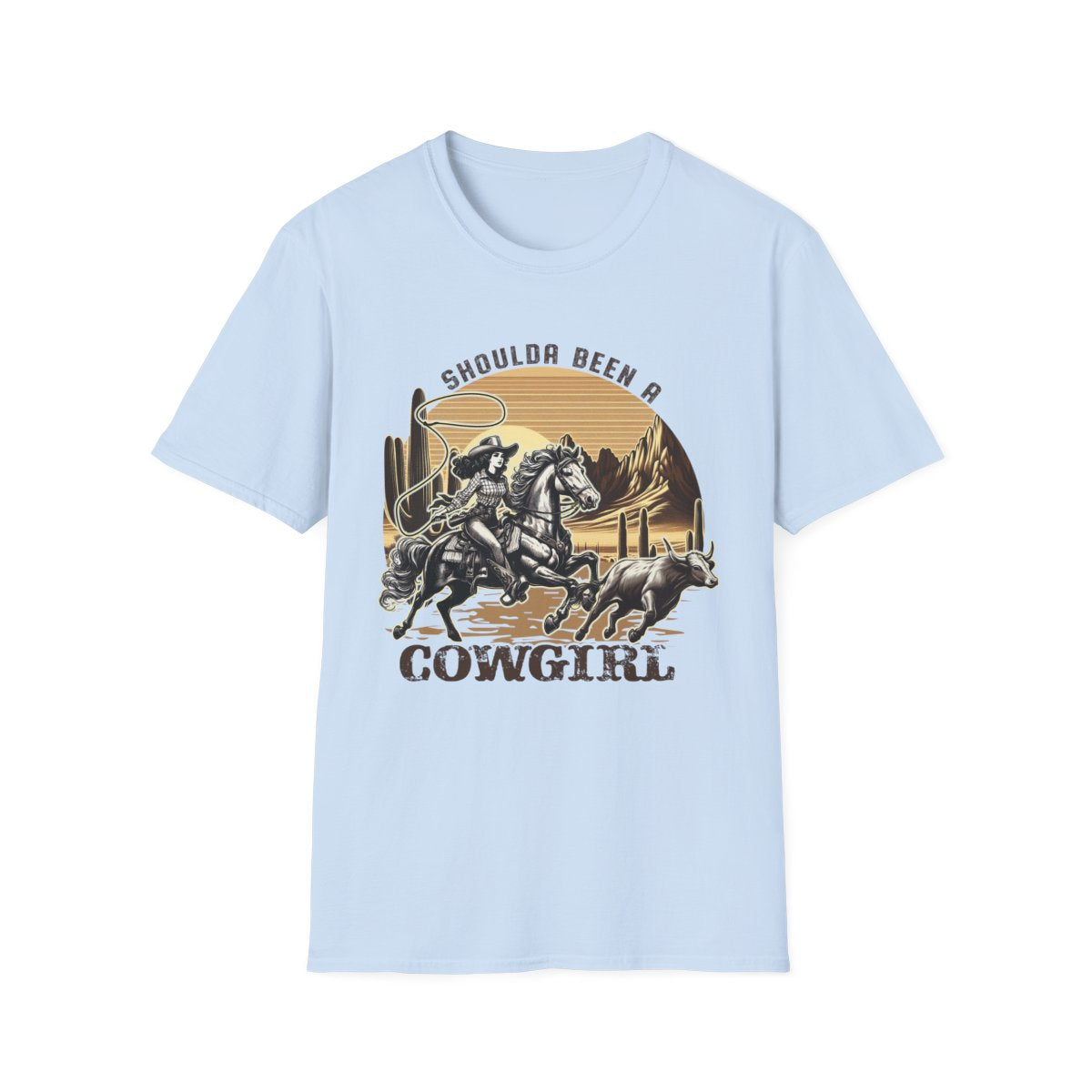 Shoulda Been a Cowgirl T-Shirt - funny t-shirt by Cheeky Business