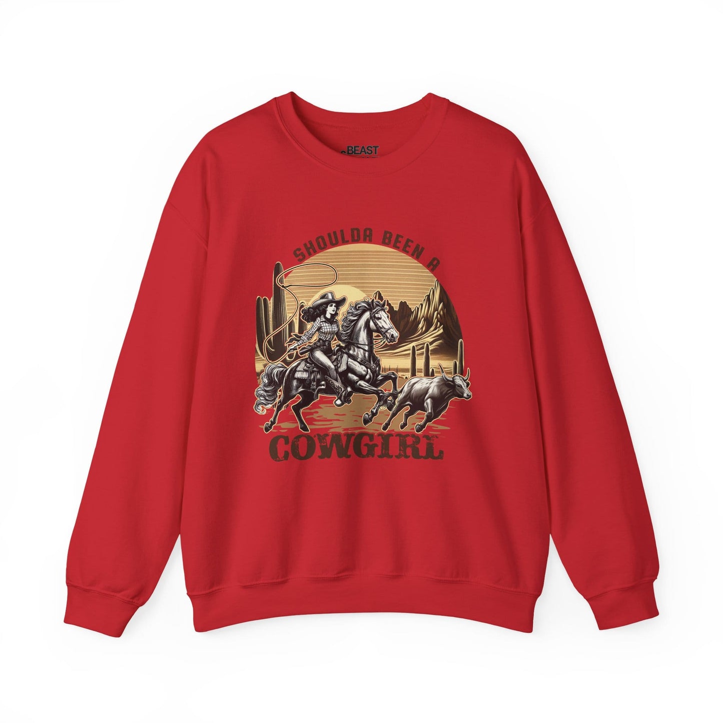 shoulda been a cowgirl western sweatshirt red sweatshirt cowgirl gift idea