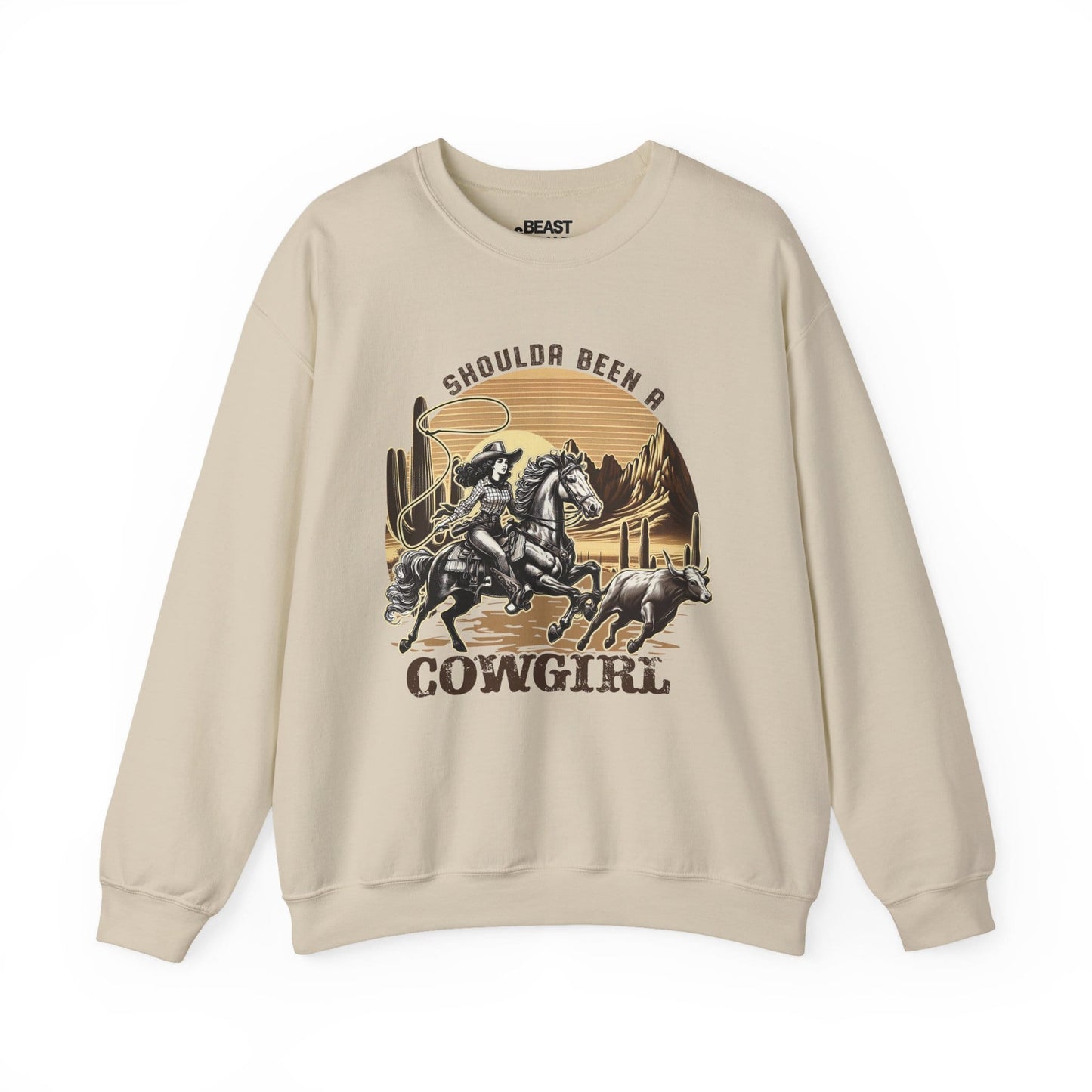 shoulda been a cowgirl western sweatshirt sand sweatshirt cowgirl gift idea