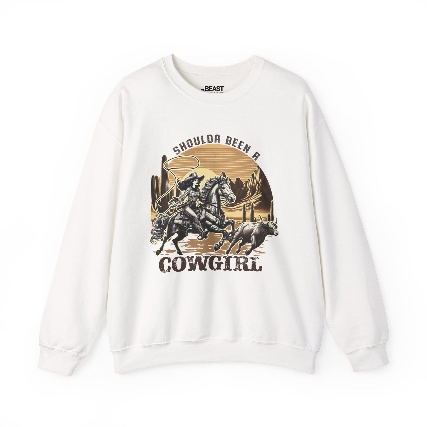 shoulda been a cowgirl western sweatshirt white sweatshirt cowgirl gift idea