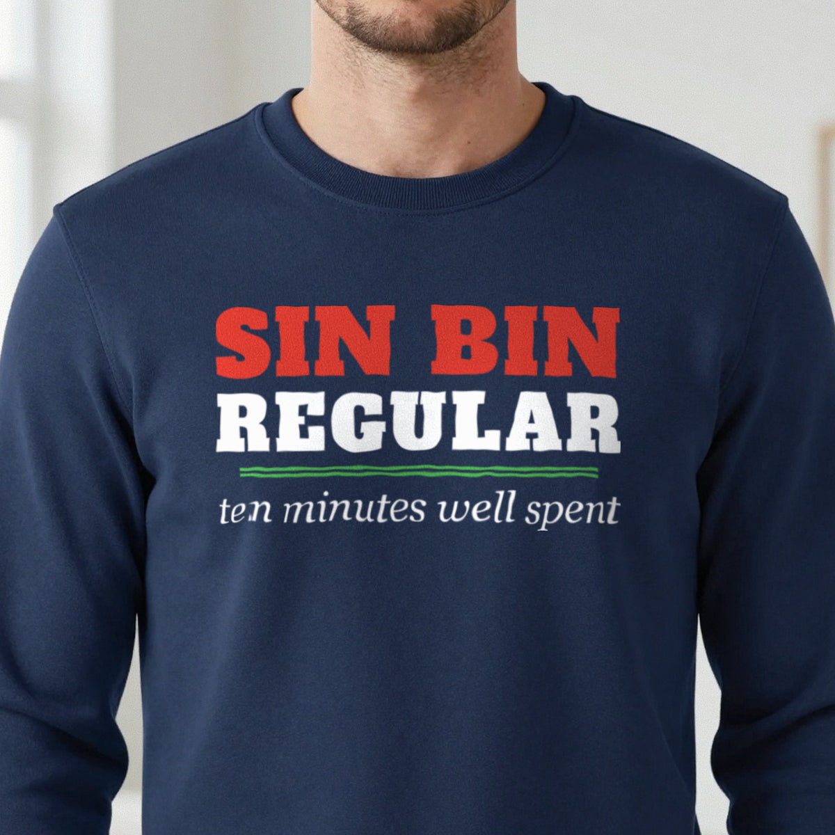 Sin Bin Regular Funny Rugby T-Shirt & Sweatshirt in another colour