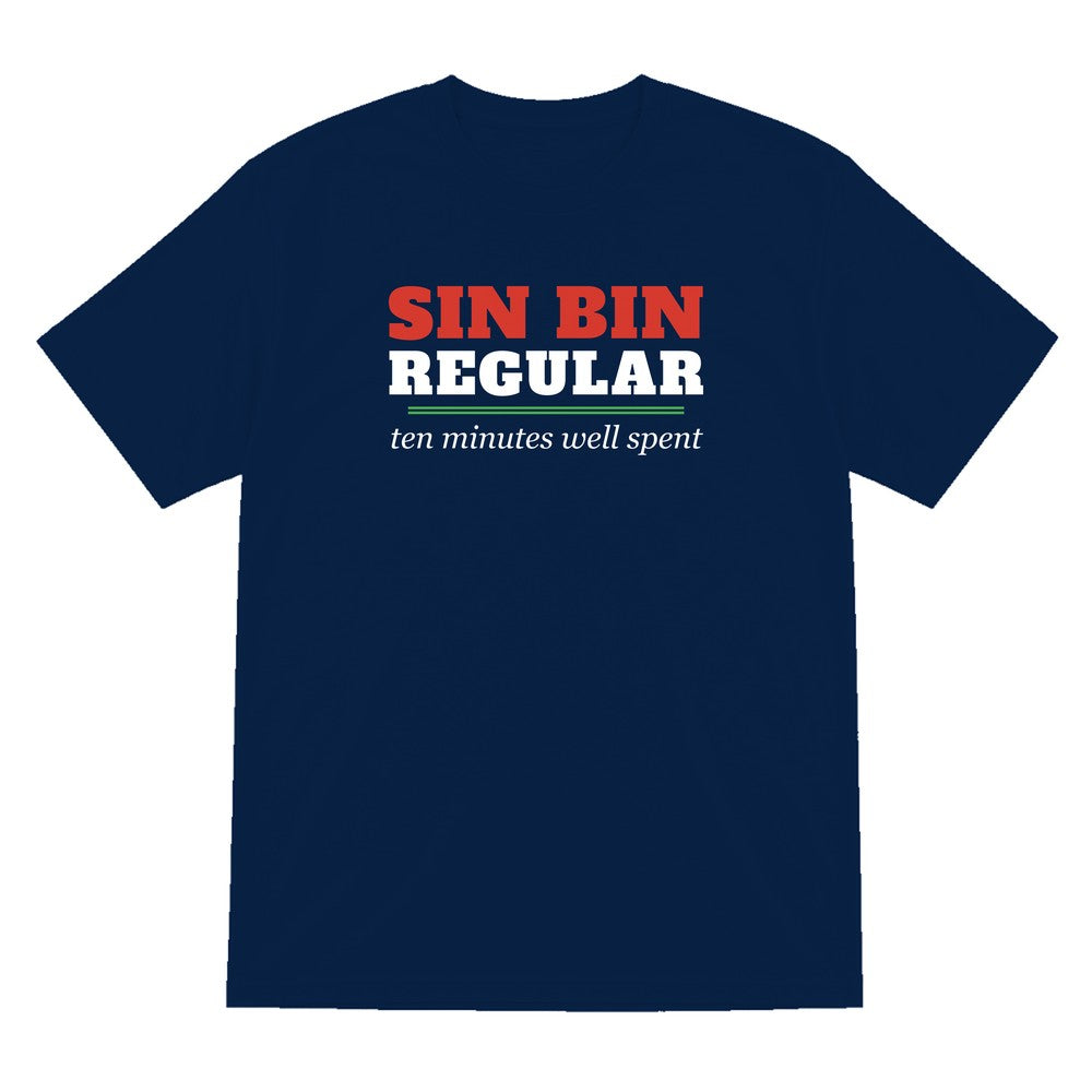 Sin Bin Regular Funny Rugby T-Shirt & Sweatshirt T-Shirt in Navy