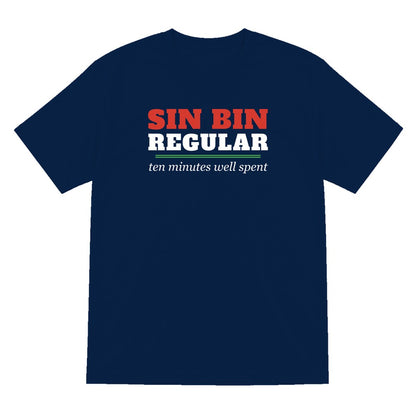 Sin Bin Regular Funny Rugby T-Shirt & Sweatshirt T-Shirt in Navy
