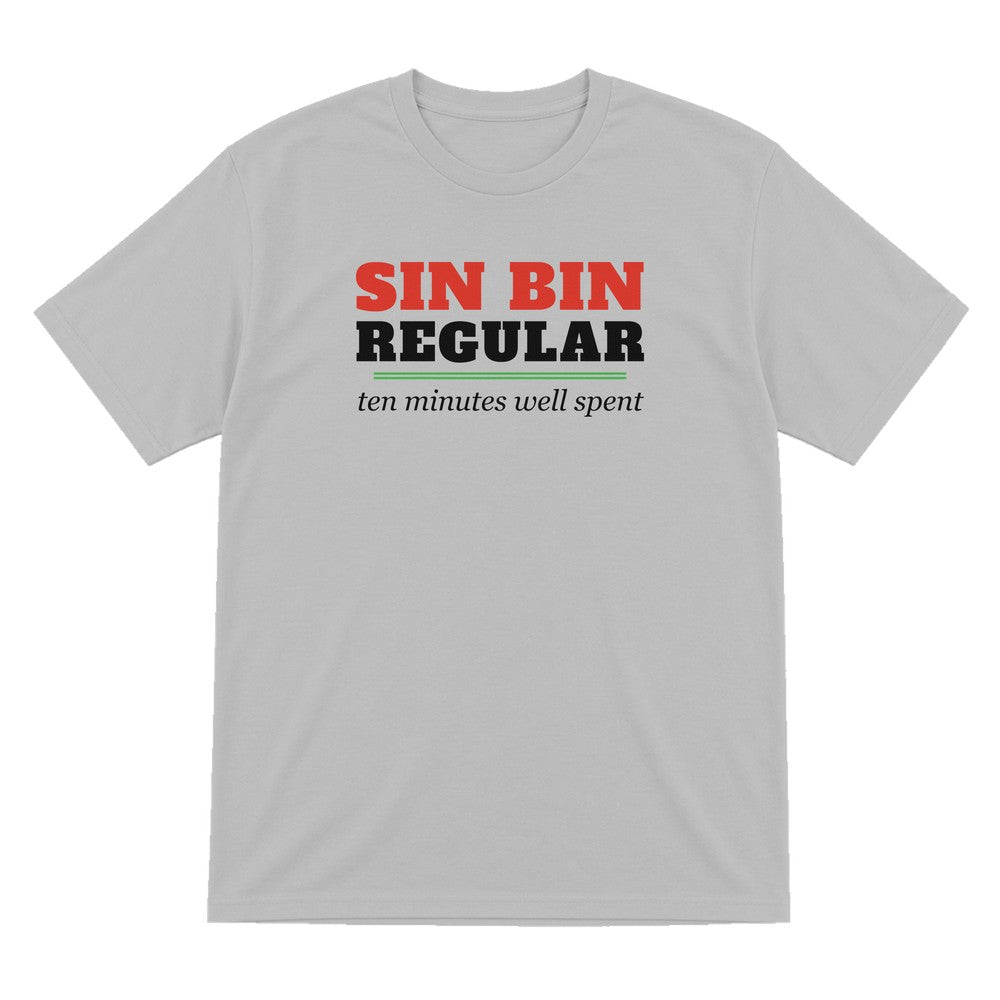 Sin Bin Regular Funny Rugby T-Shirt & Sweatshirt T-Shirt in Sport Grey