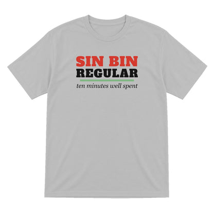 Sin Bin Regular Funny Rugby T-Shirt & Sweatshirt T-Shirt in Sport Grey