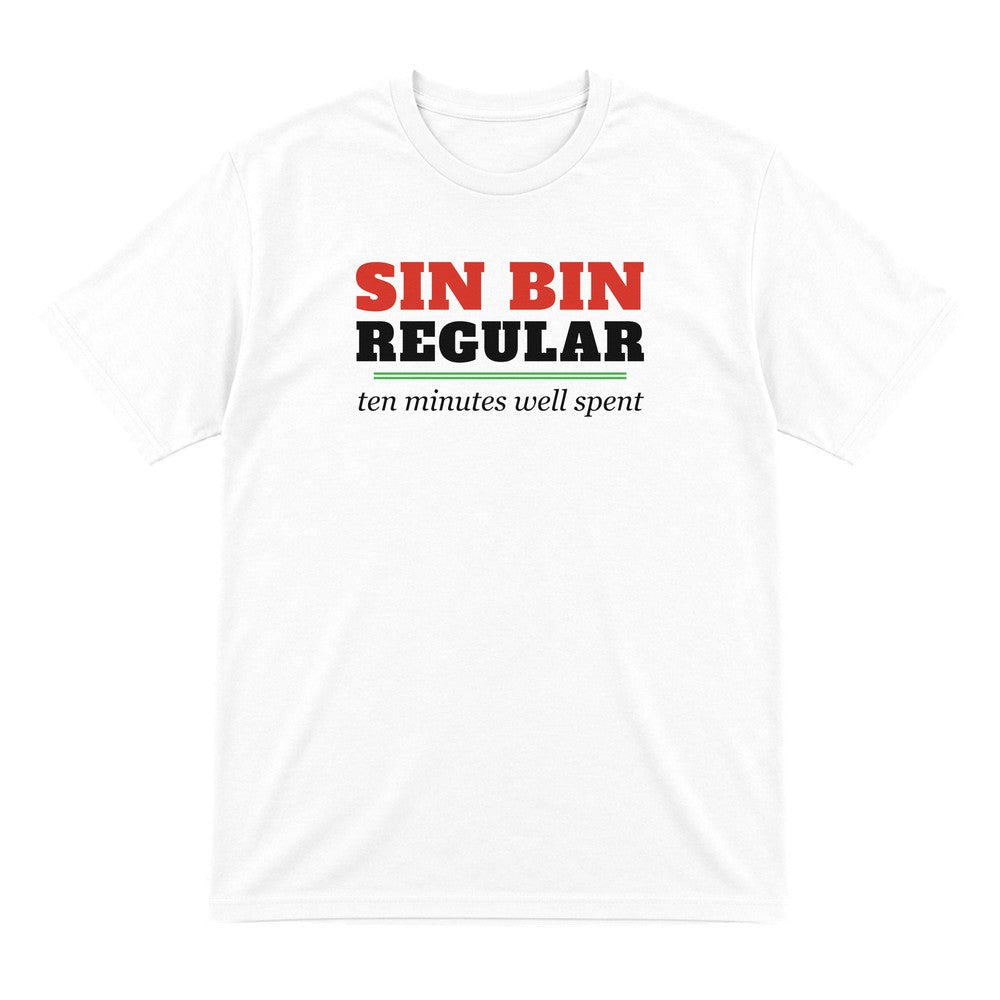 Sin Bin Regular Funny Rugby T-Shirt & Sweatshirt T-Shirt in White