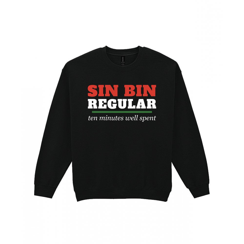 Sin Bin Regular Funny Rugby T-Shirt & Sweatshirt Sweatshirt in Black
