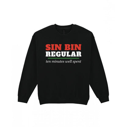Sin Bin Regular Funny Rugby T-Shirt & Sweatshirt Sweatshirt in Black