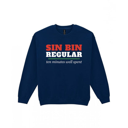 Sin Bin Regular Funny Rugby T-Shirt & Sweatshirt Sweatshirt in Navy