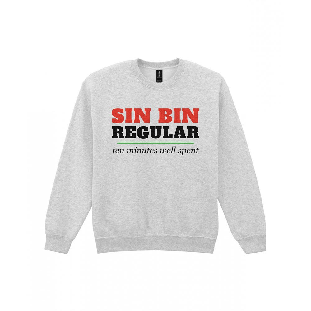 Sin Bin Regular Funny Rugby T-Shirt & Sweatshirt Sweatshirt in Sport Grey