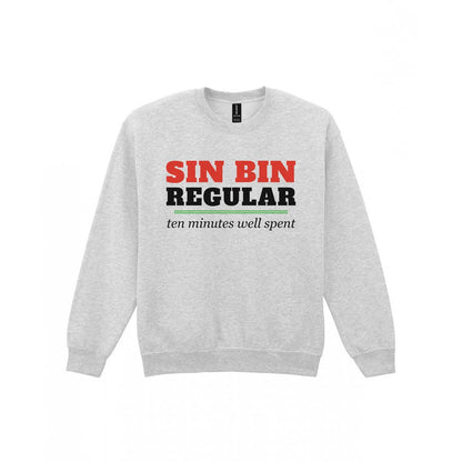 Sin Bin Regular Funny Rugby T-Shirt & Sweatshirt Sweatshirt in Sport Grey