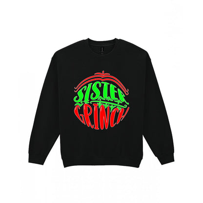 Sister Grumpy Green Christmas T-Shirt & Sweatshirt Sweatshirt in Black