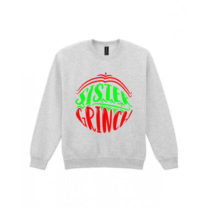 Sister Grumpy Green Christmas T-Shirt & Sweatshirt Sweatshirt in Sport Grey