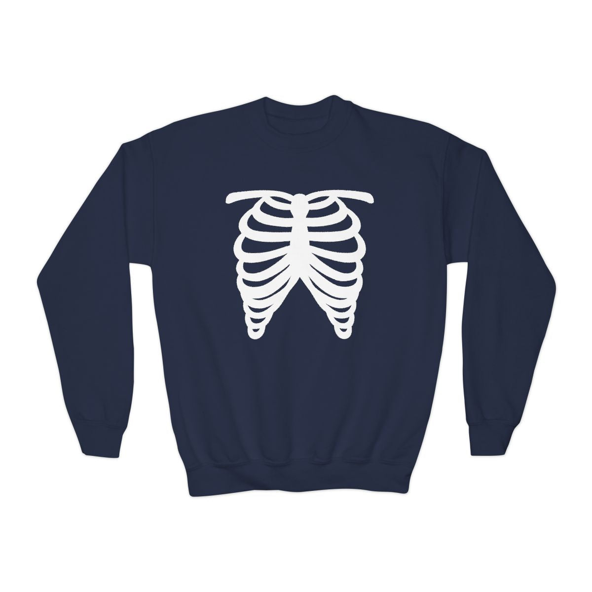 forest green sweatshirt with skeleton graphic kids halloween wear