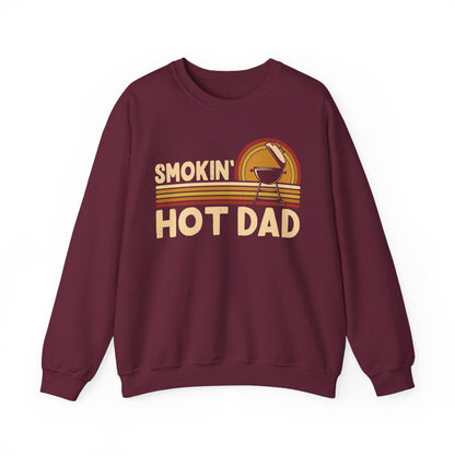 Smokin' Hot Dad BBQ Sweatshirt - funny sweatshirt by Cheeky Business