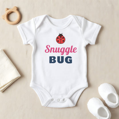Snuggle Bug baby grow laid flat