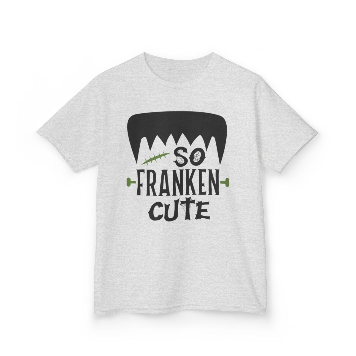 daisy yellow kids t-shirt with frankenstein halloween design for trick-or-treating