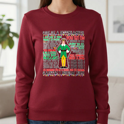 Son Of A Nutcracker Christmas Quotes T-Shirt & Sweatshirt in Cherry Red, worn, our photo