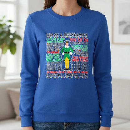 Son Of A Nutcracker Christmas Quotes T-Shirt & Sweatshirt in Royal, worn, our photo